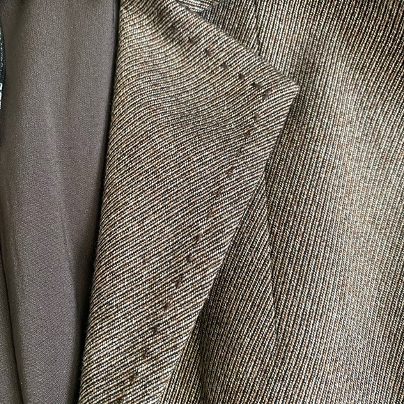 Lane Bryant Brown Tweed  Blazer with Button Detail - Picture 5 of 15